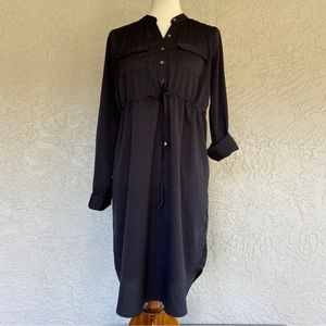 Motherhood Maternity Black Tie Waist Dress - Size Medium